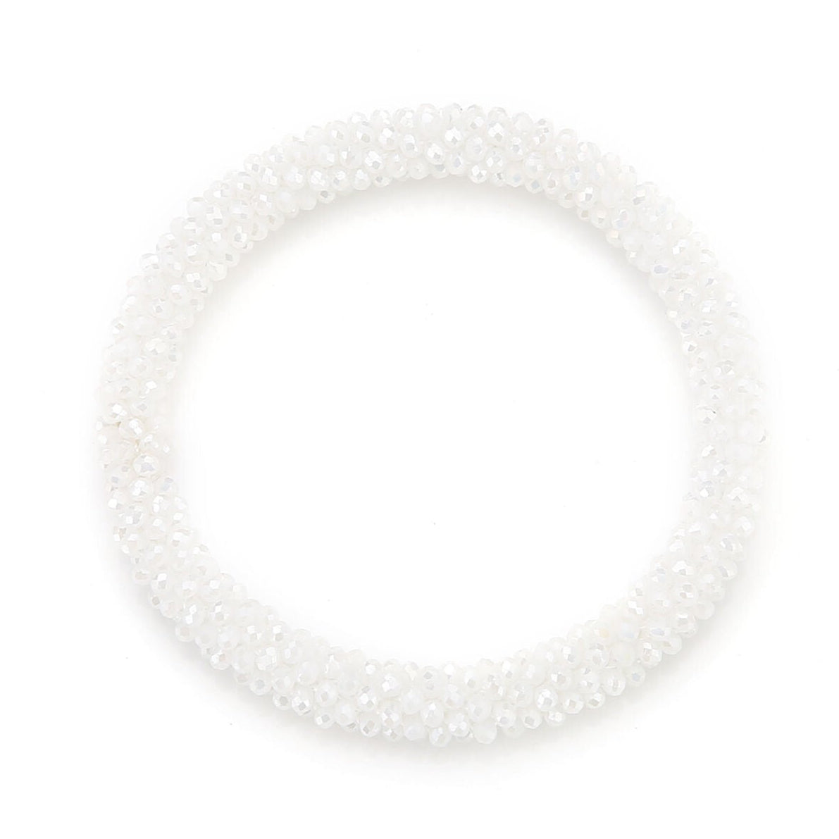 Armband Kralen Strass wit