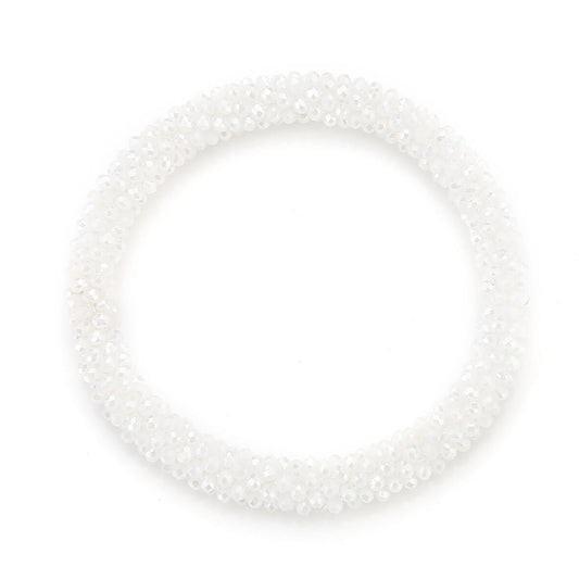 Armband Kralen Strass wit