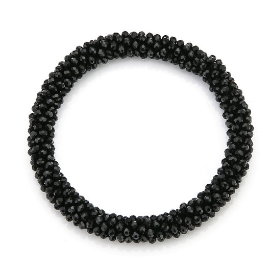 Armband Kralen Strass zwart