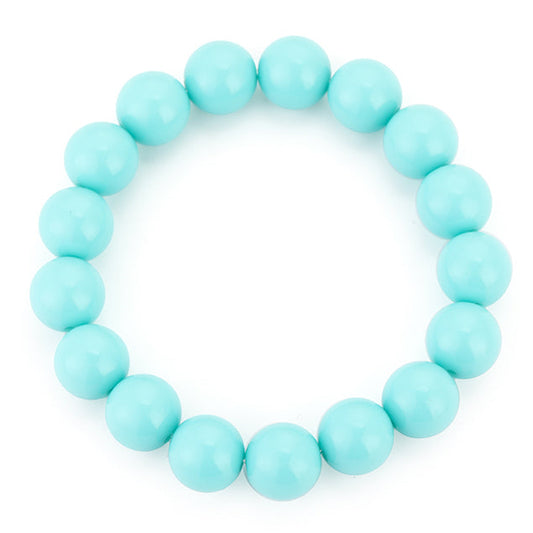 Armband Kralen elastisch lichtblauw
