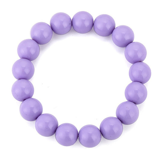 Armband Kralen elastisch lila
