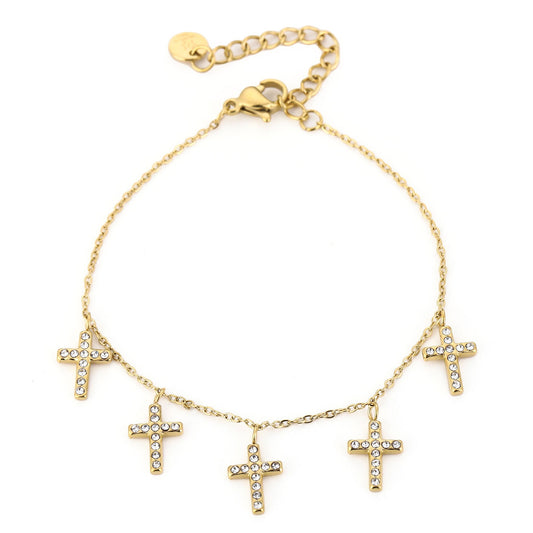 Armband Kruisjes goud