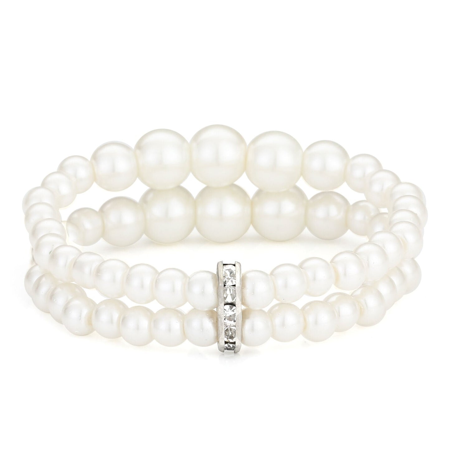 Armband Parel Dubbel wit