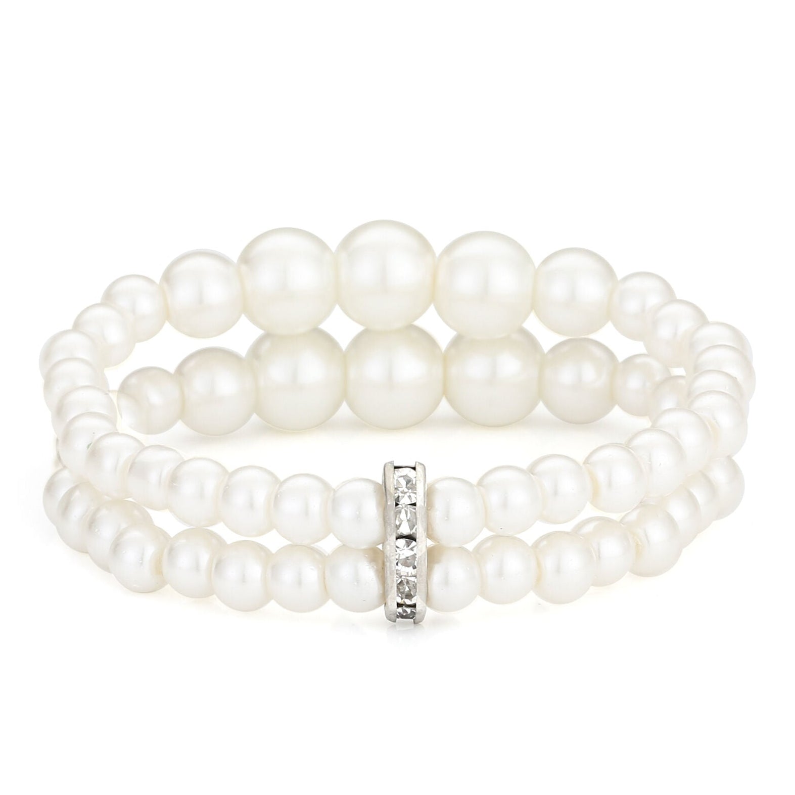 Armband Parel Dubbel wit