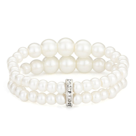 Armband Parel Dubbel wit