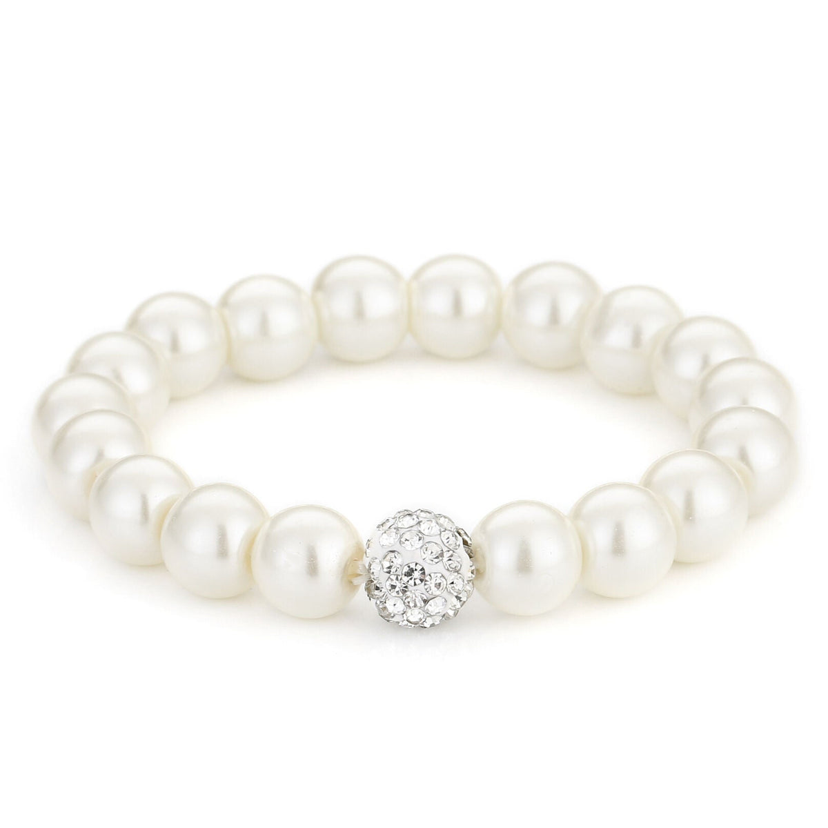 Armband Parel met Magneetsluiting wit