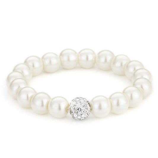 Armband Parel met Magneetsluiting wit