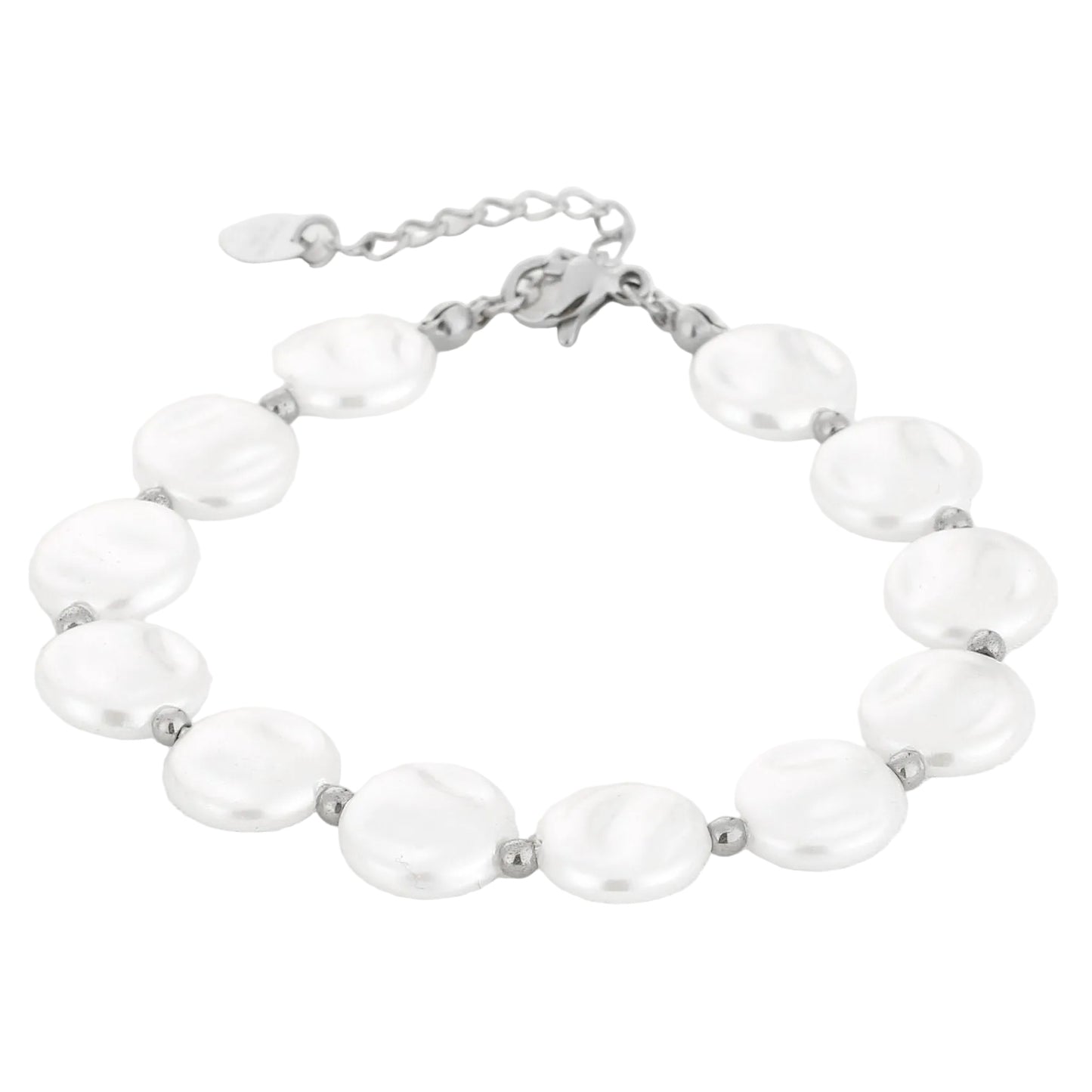 Armband Parels zilver wit