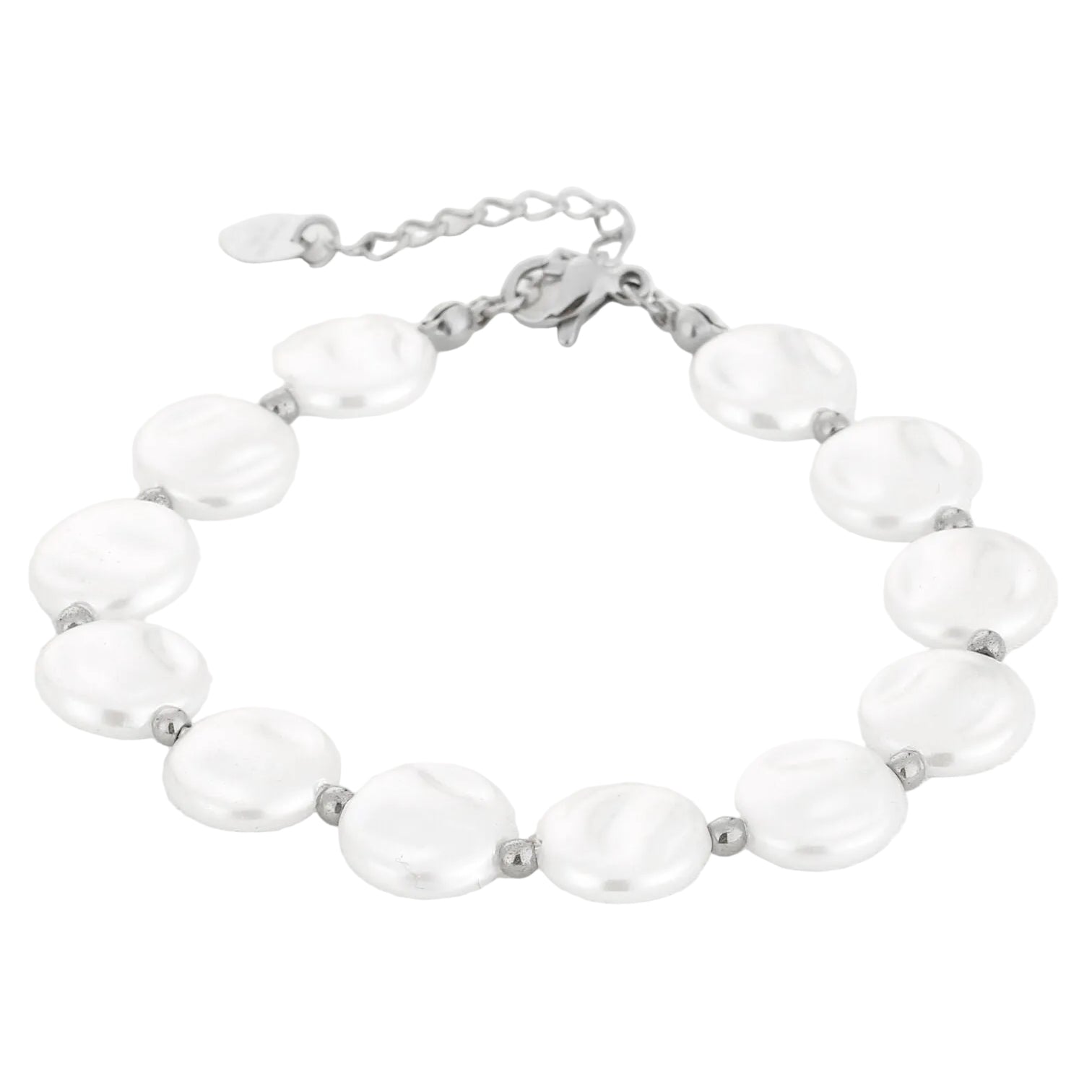 Armband Parels zilver wit