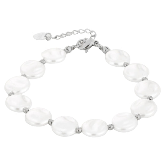 Armband Parels zilver wit