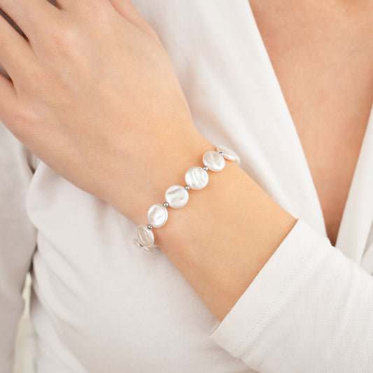 Armband Parels zilver wit sfeer