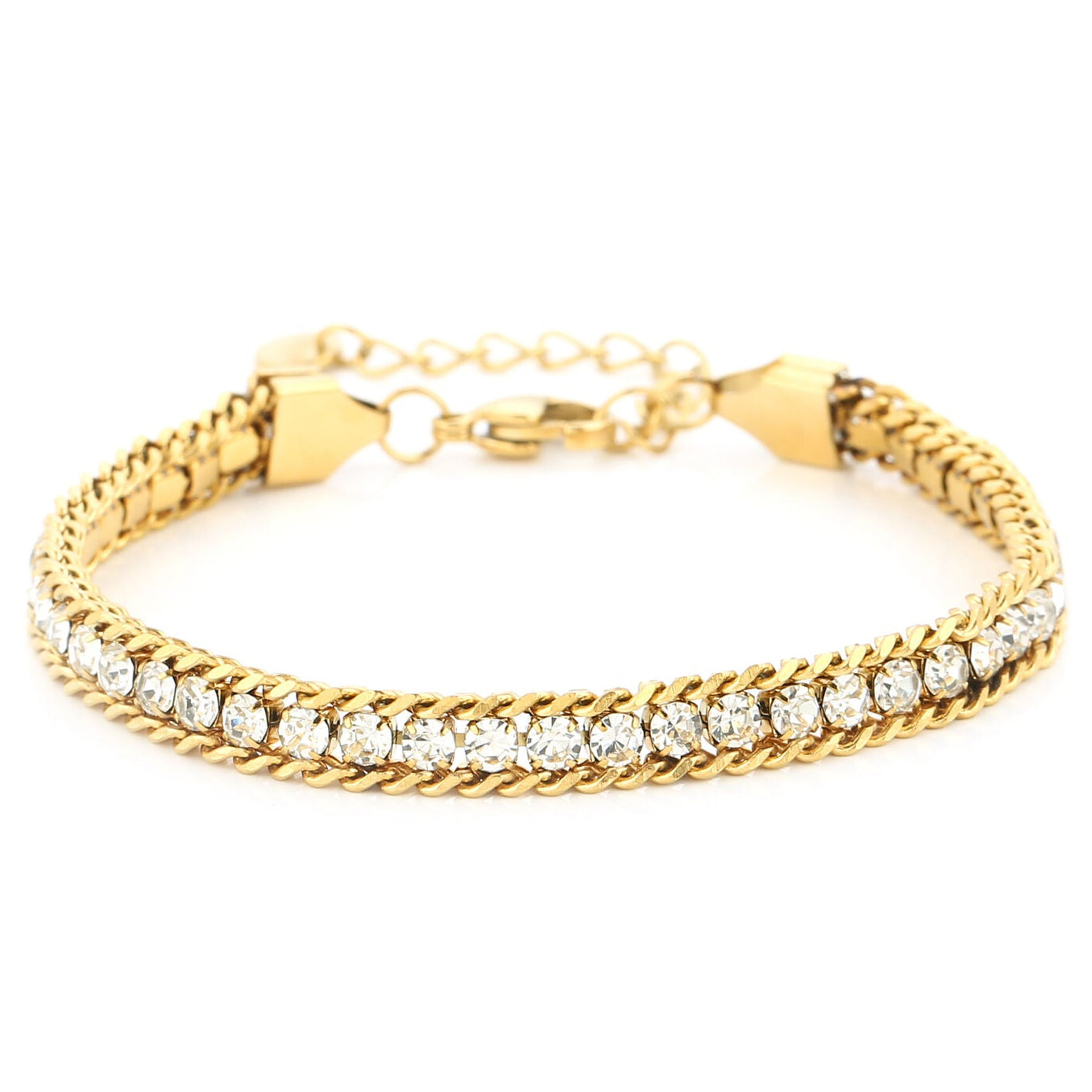 Armband Strass Party goud