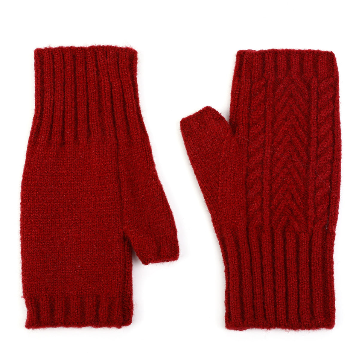 Handschoenen Open set-van-2 Kabel bordeaux one-size