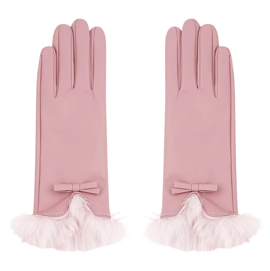 Handschoenen set-van-2 Frosty Gloves roze one-size