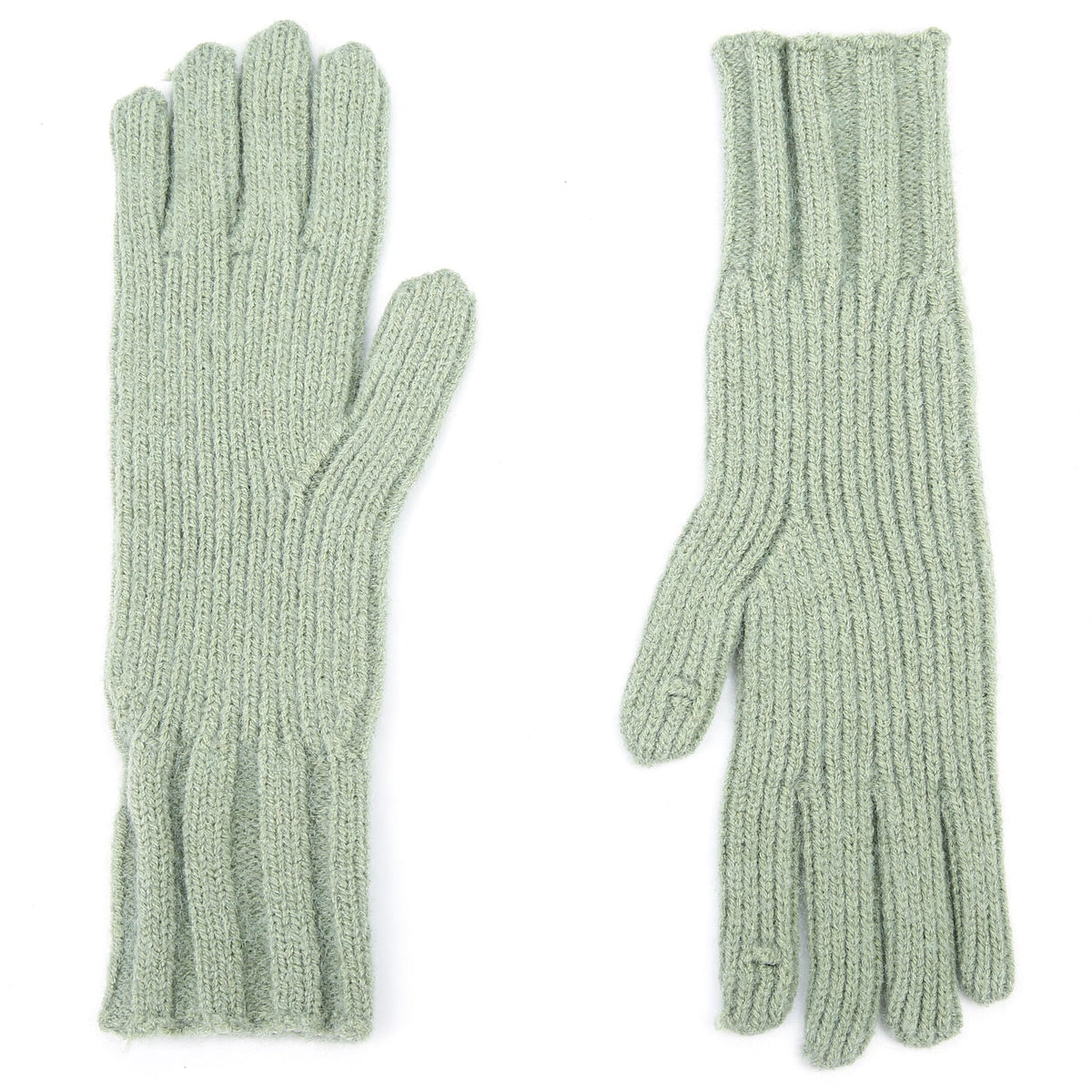Handschoenen set-van-2 Gebreid groen one-size