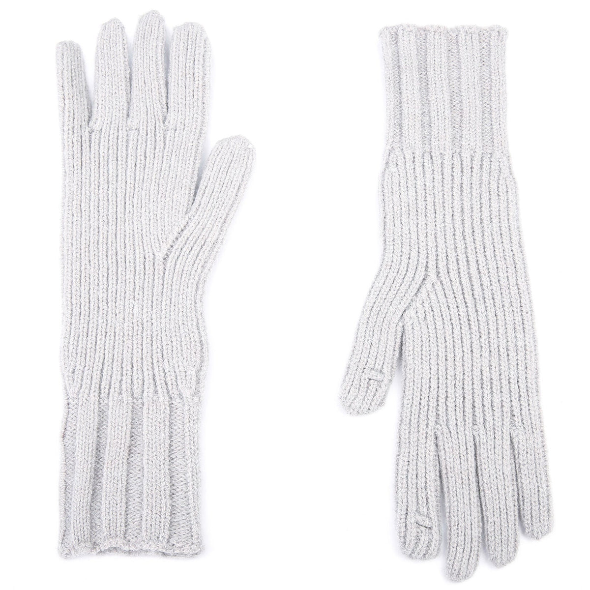 Handschoenen set-van-2 Gebreid lichtgrijs one-size