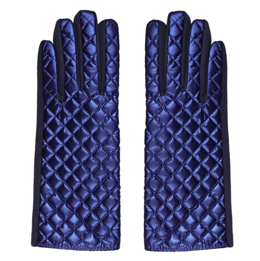 Handschoenen set-van-2 Gestikt Patroon blauw one-size