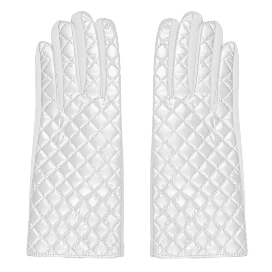 Handschoenen set-van-2 Gestikt Patroon wit one-size