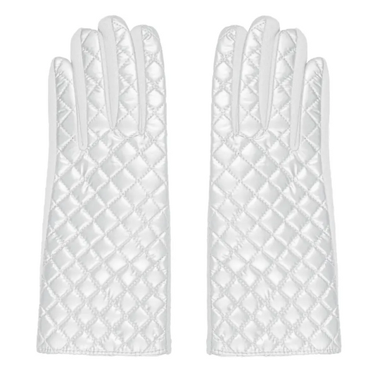 Handschoenen set-van-2 Gestikt Patroon wit one-size