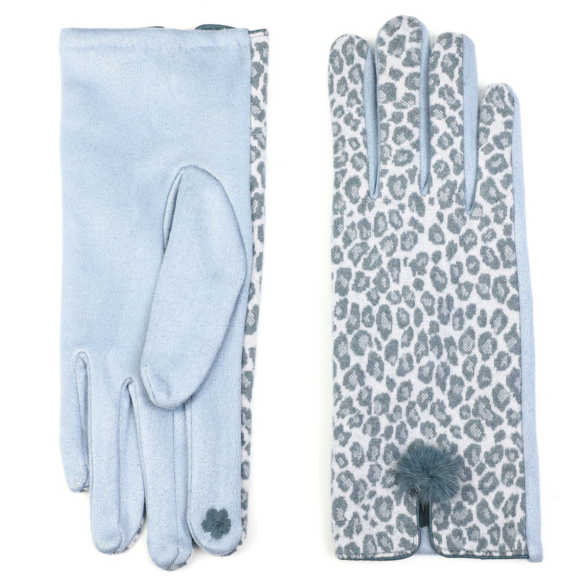 Handschoenen set-van-2 Luipaard blauw one-size