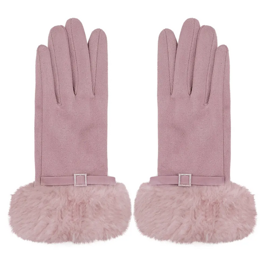 Handschoenen set-van-2 Refined Grace roze one-size