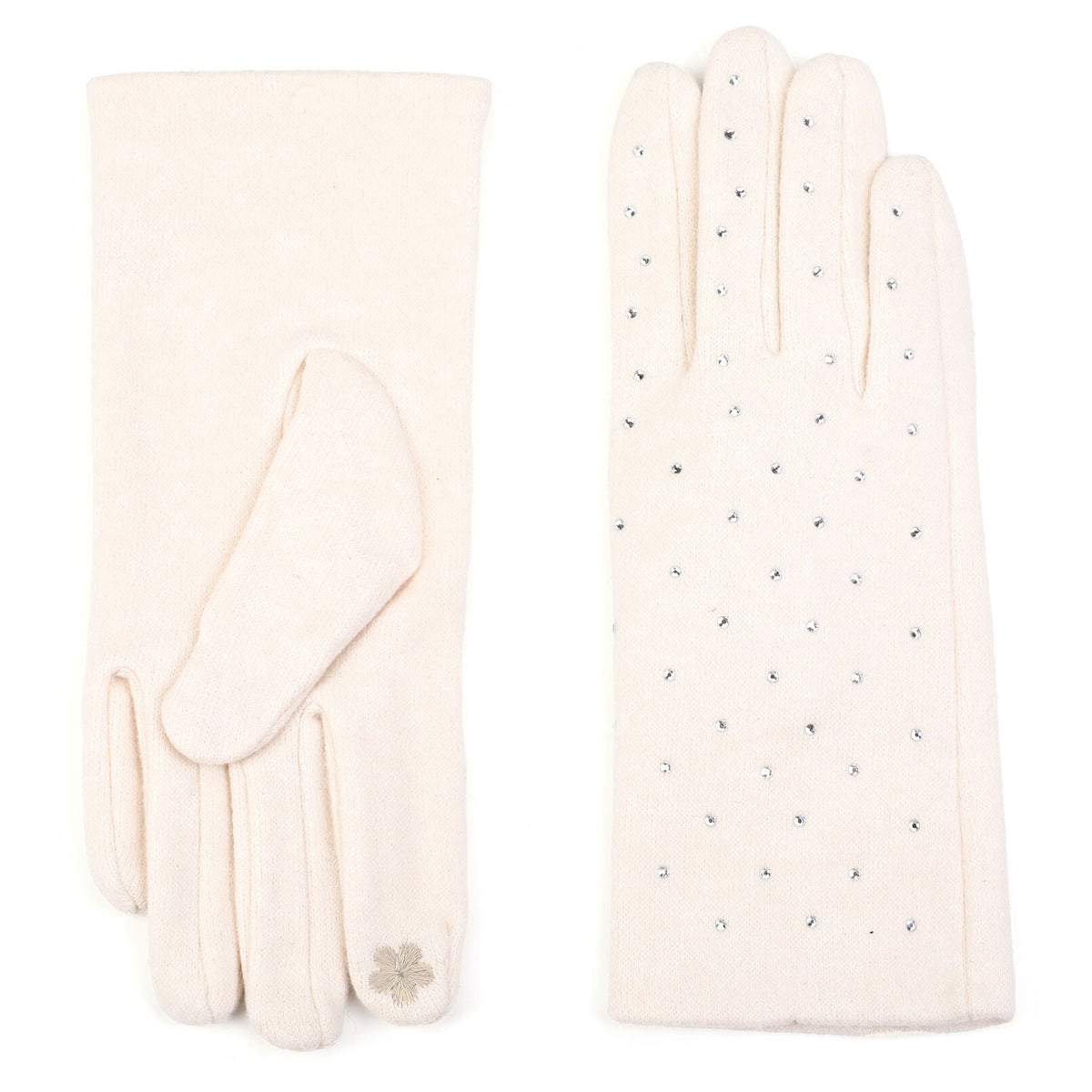 Handschoenen set-van-2 Steentje wit one-size