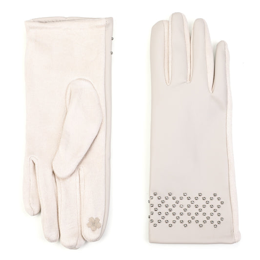 Handschoenen set-van-2 Studs wit one-size