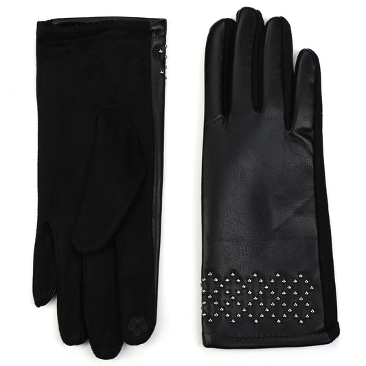 Handschoenen set-van-2 Studs zwart one-size