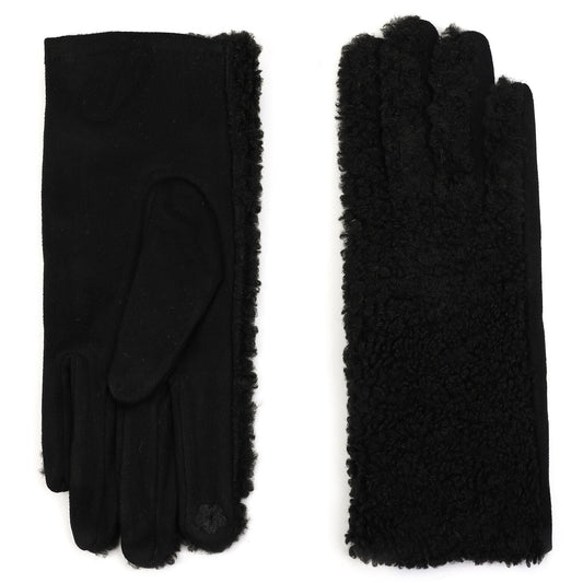 Handschoenen set-van-2 Teddy zwart one-size