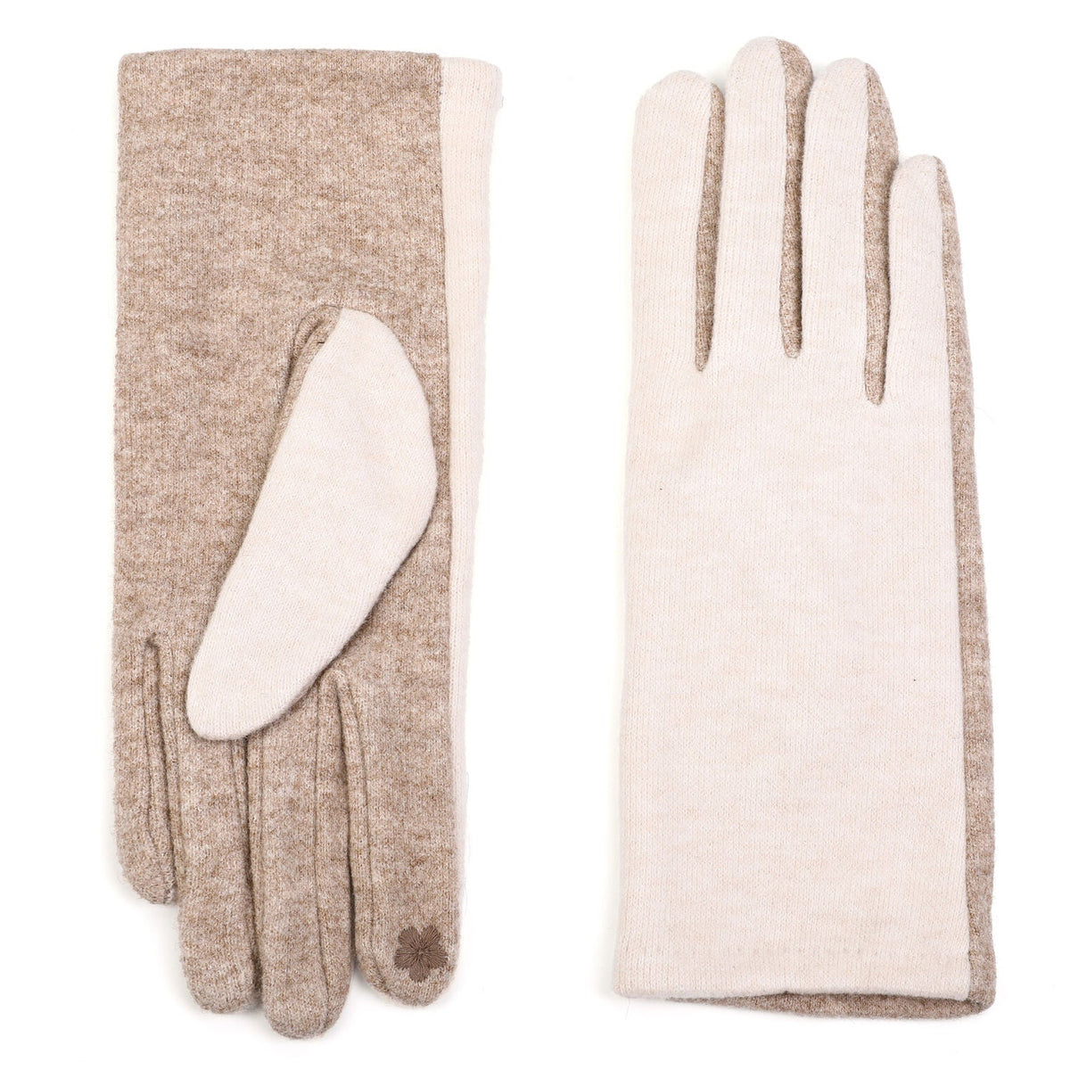 Handschoenen set-van-2 Winter beige one-size