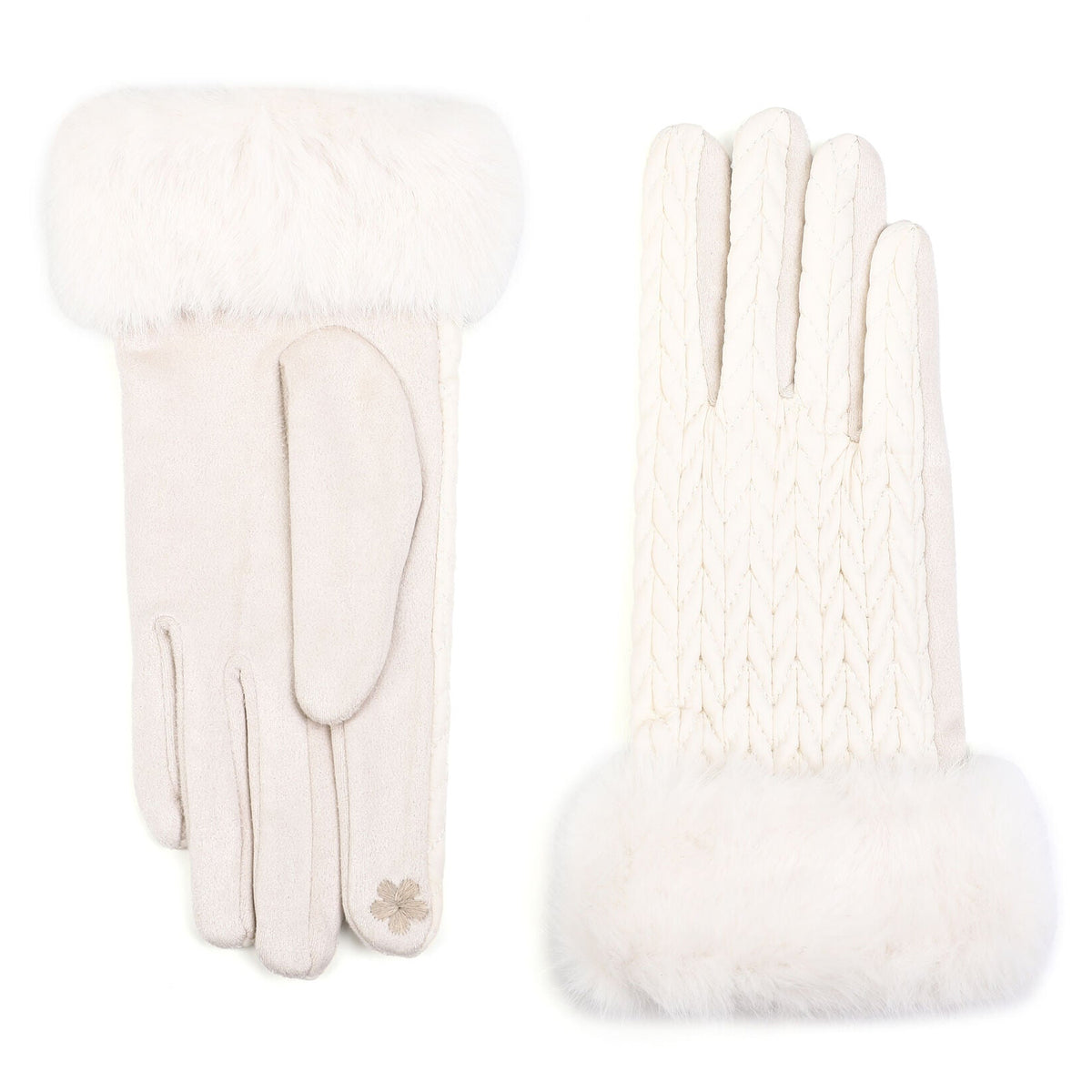 Handschoenen set-van-2 wit one-size