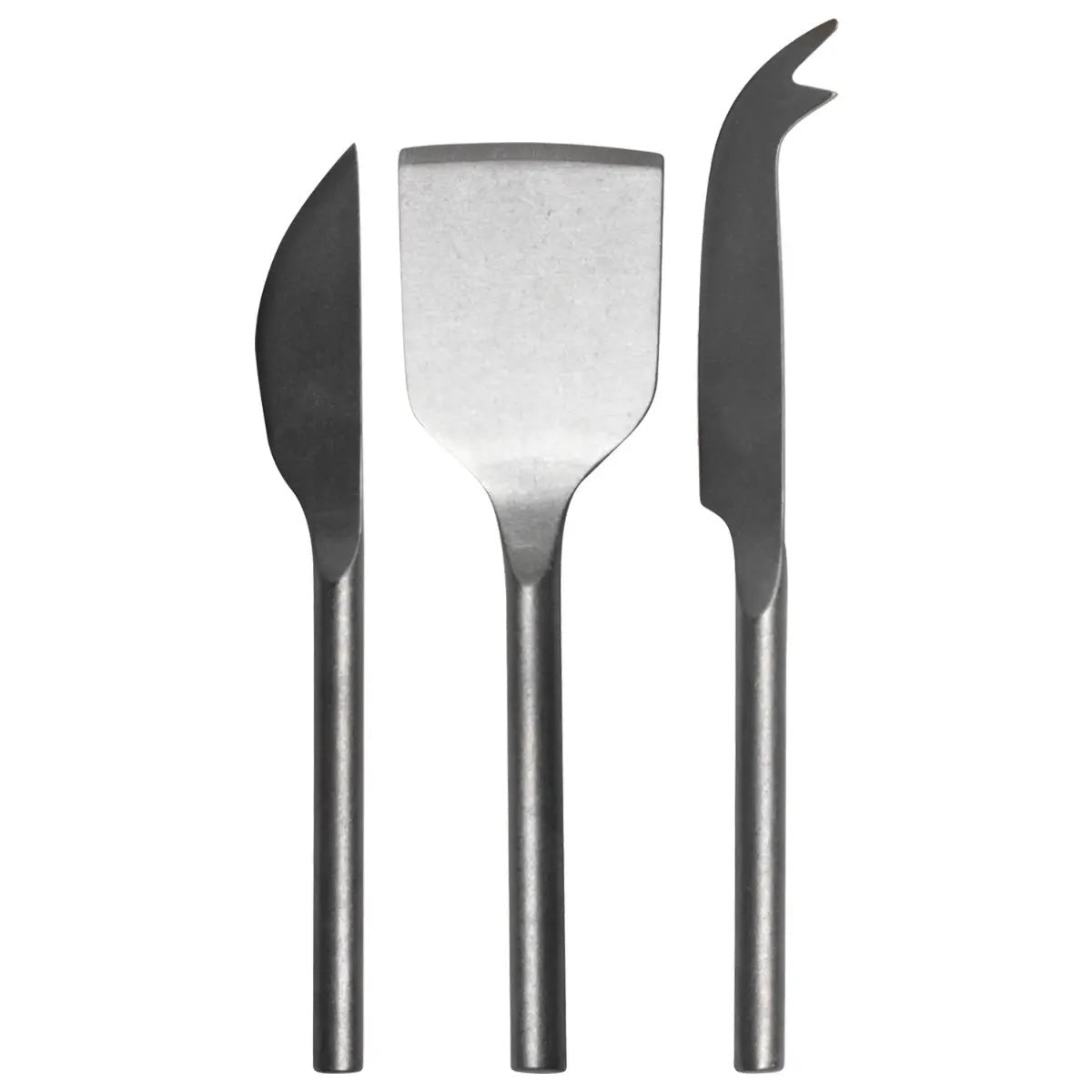 Kaasmesjes set-van-3 Vintage zilver