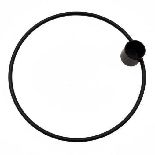 Kandelaar Ring zwart 15x15cm