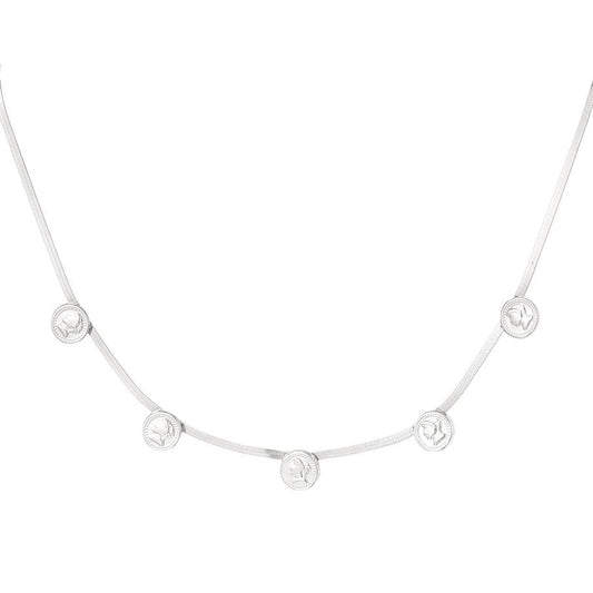 Ketting Coin Flat Chain zilver