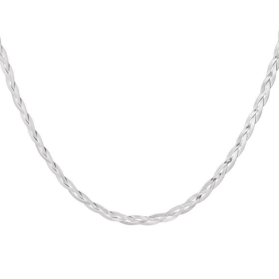 Ketting Gevlochten Banen zilver