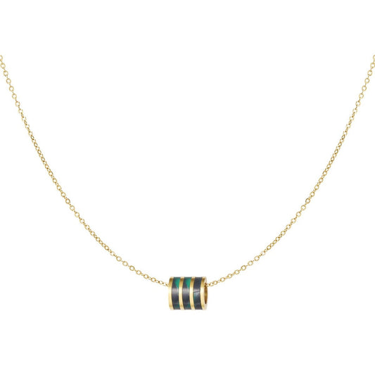 Ketting Ronde bedel goud groen