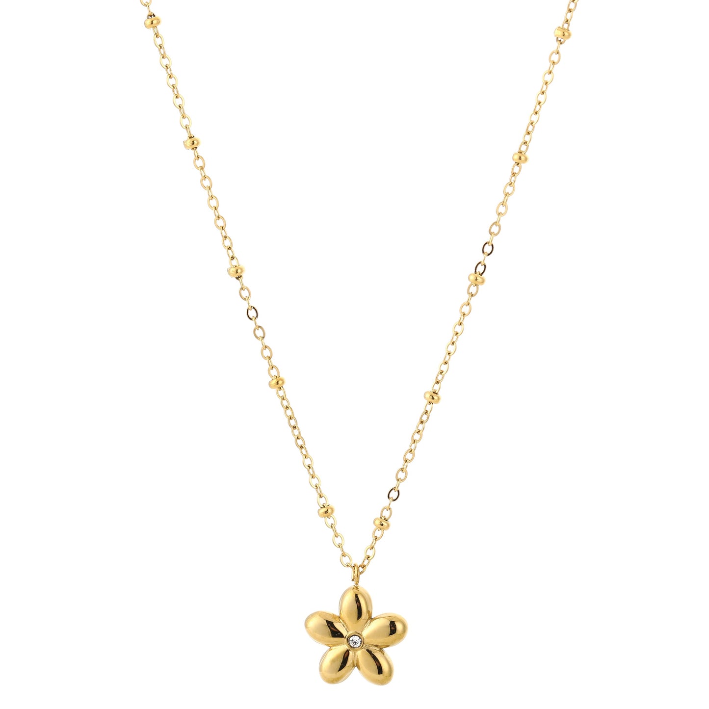 Ketting Bloem goud