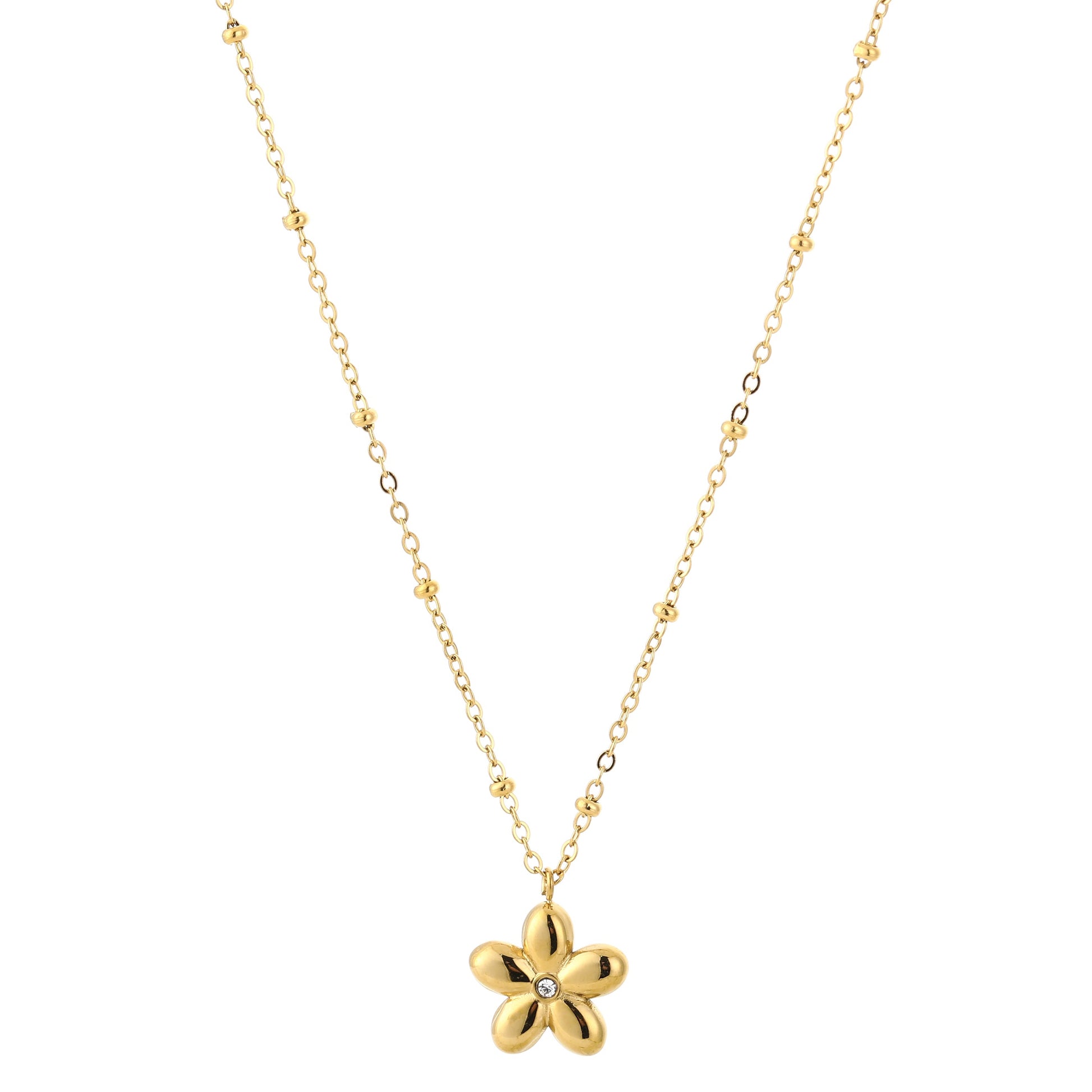 Ketting Bloem goud