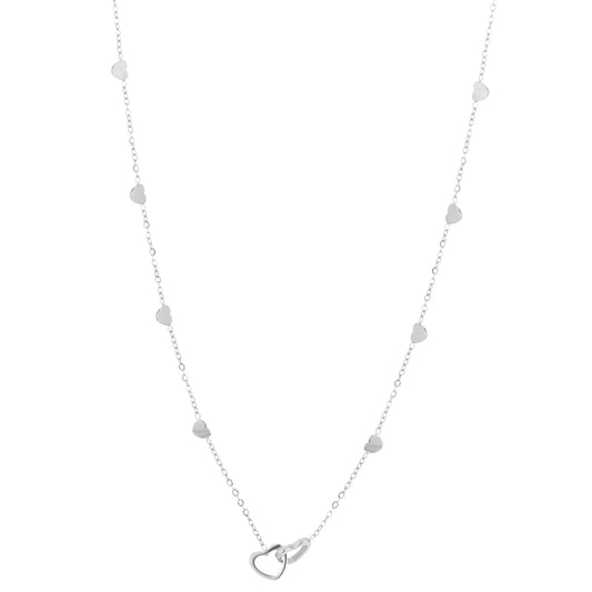 Ketting Friendship Hartjes zilver