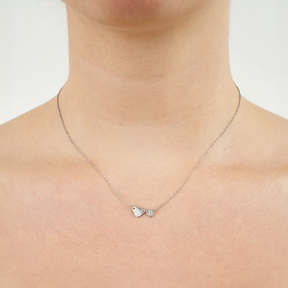 Ketting Hartjes zilver sfeer