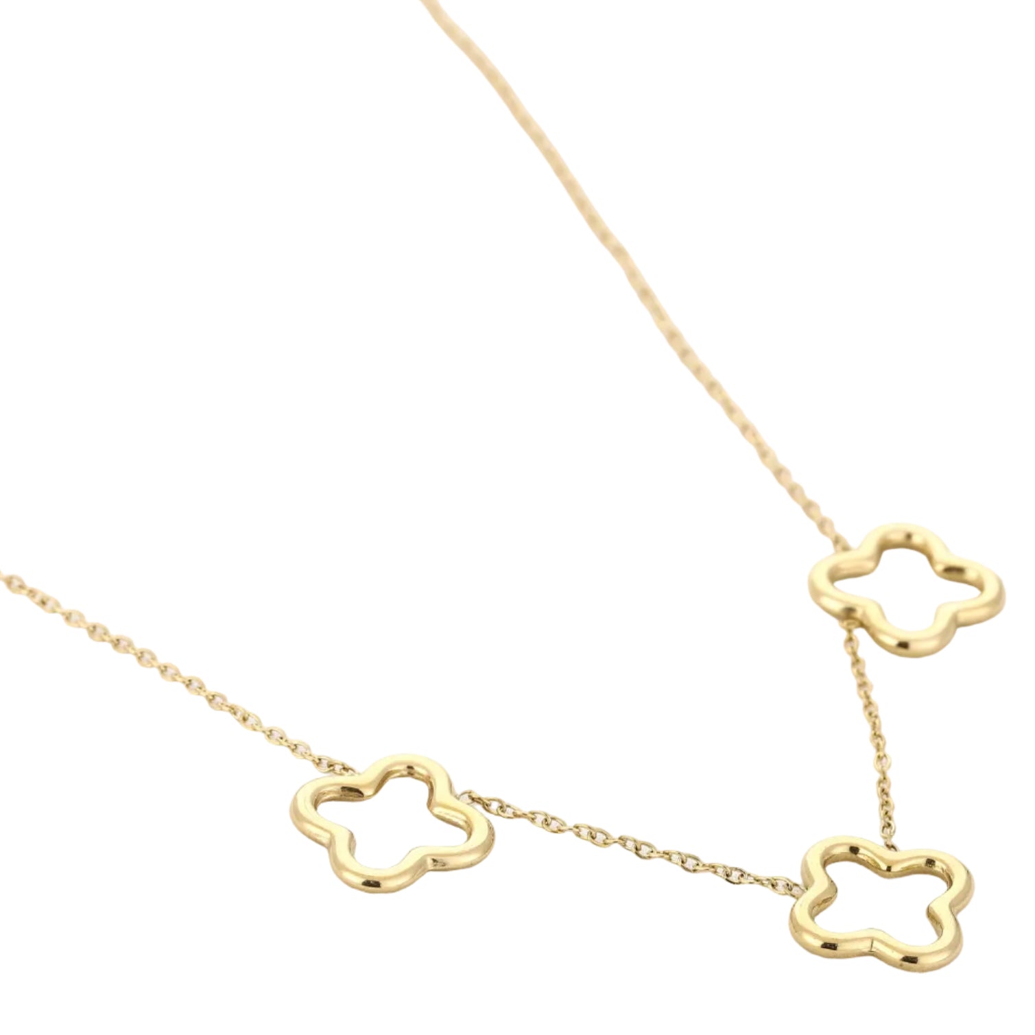 Ketting Klavers goud liggend