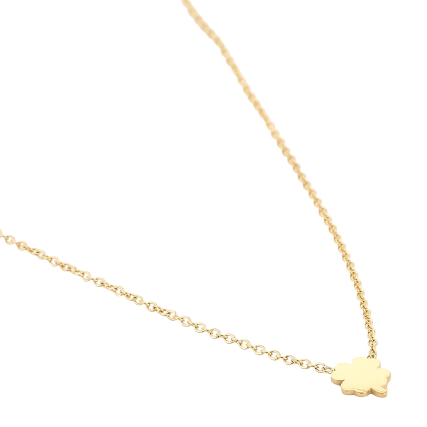 Ketting Klavertje goud liggend