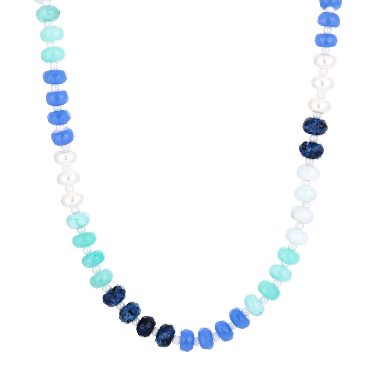 Ketting Luxe Kralen blauw
