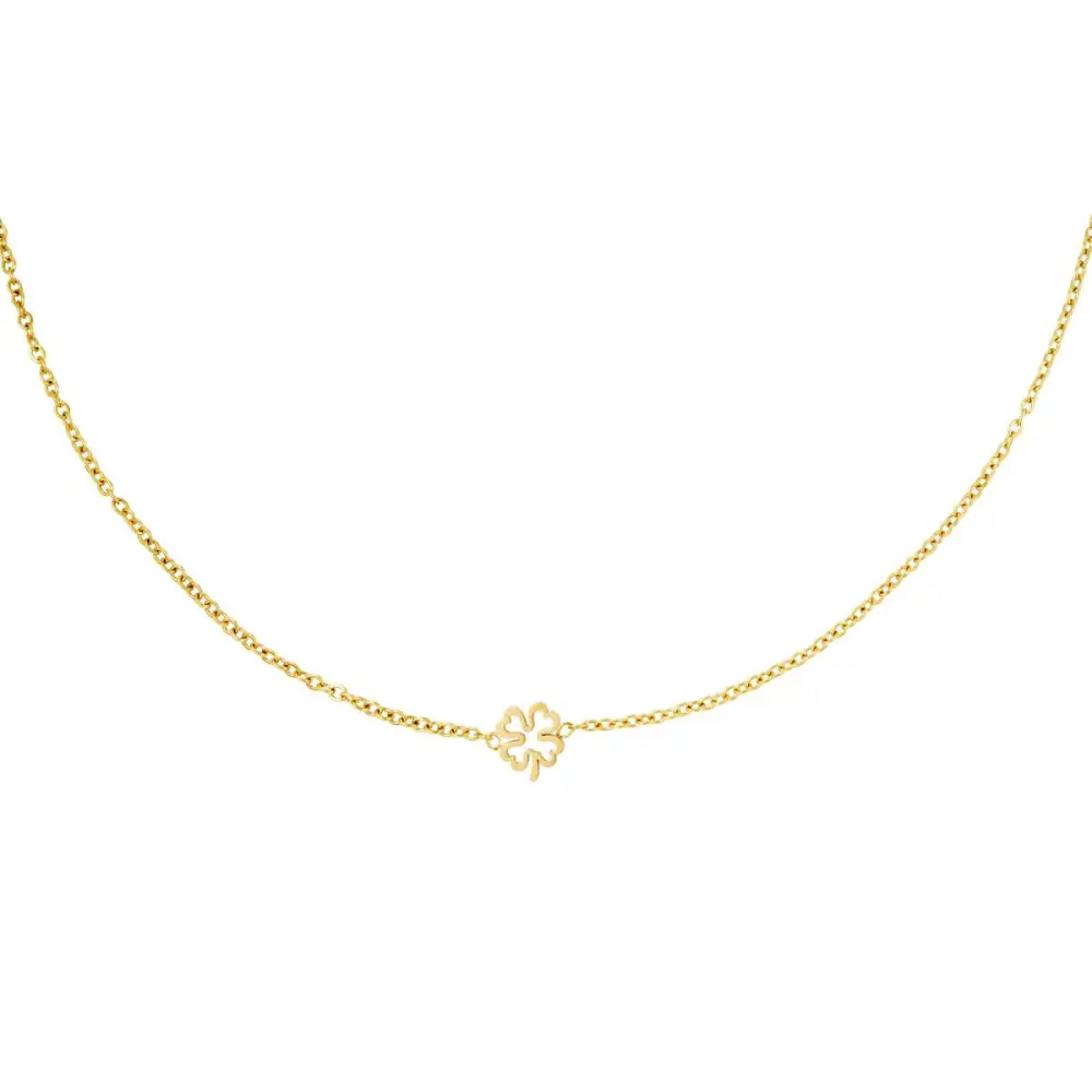 Ketting Open Klaver goud
