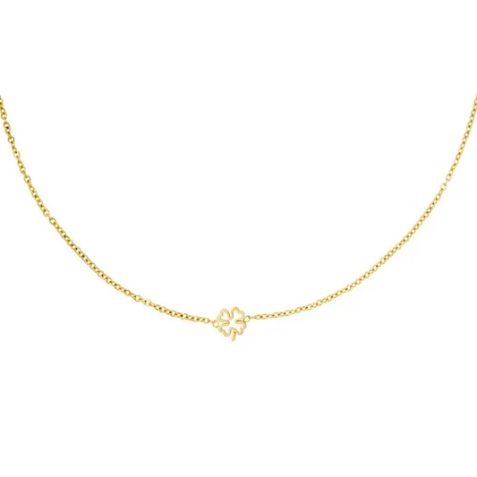 Ketting Open Klaver goud
