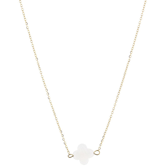 Ketting Pearl Clover goud