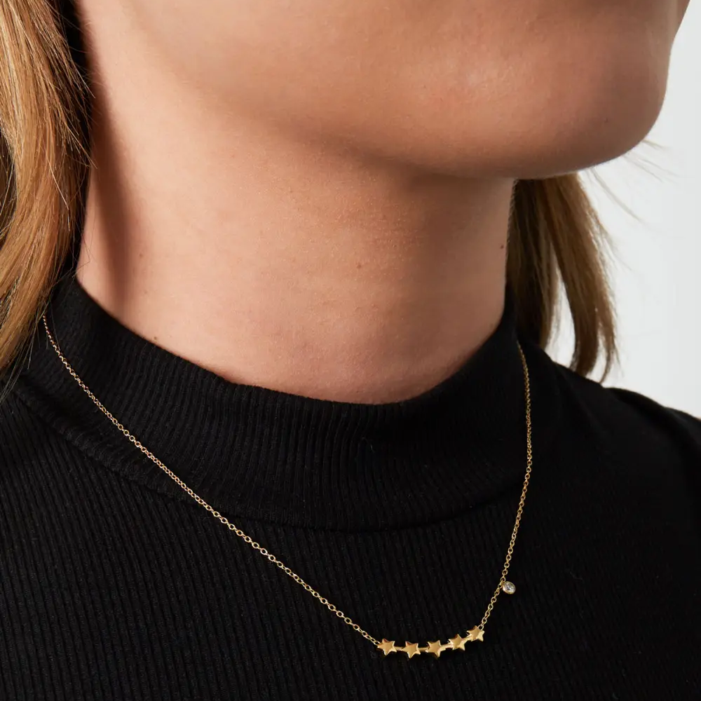 Ketting Shining Stars goud model