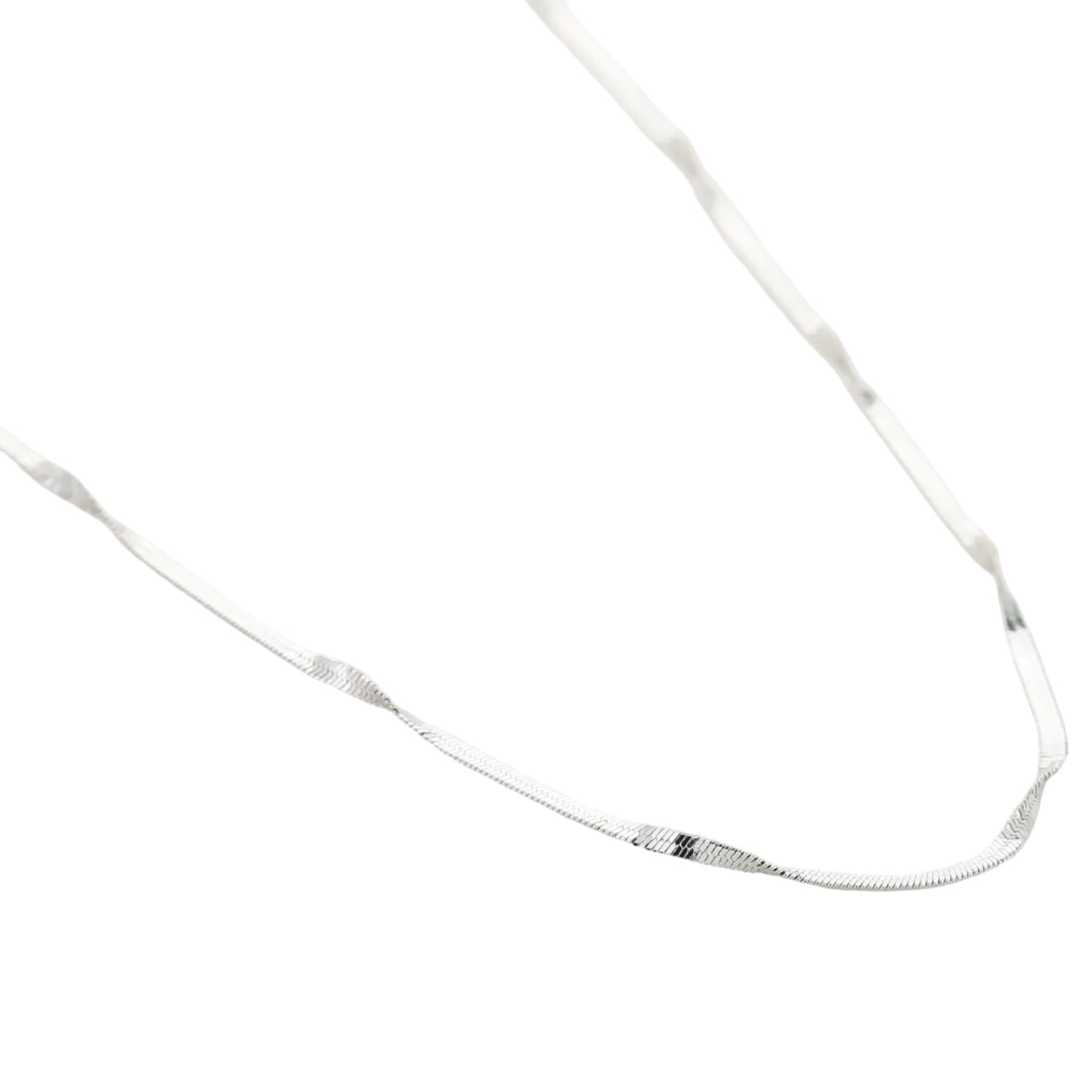 Ketting Snake zilver liggend