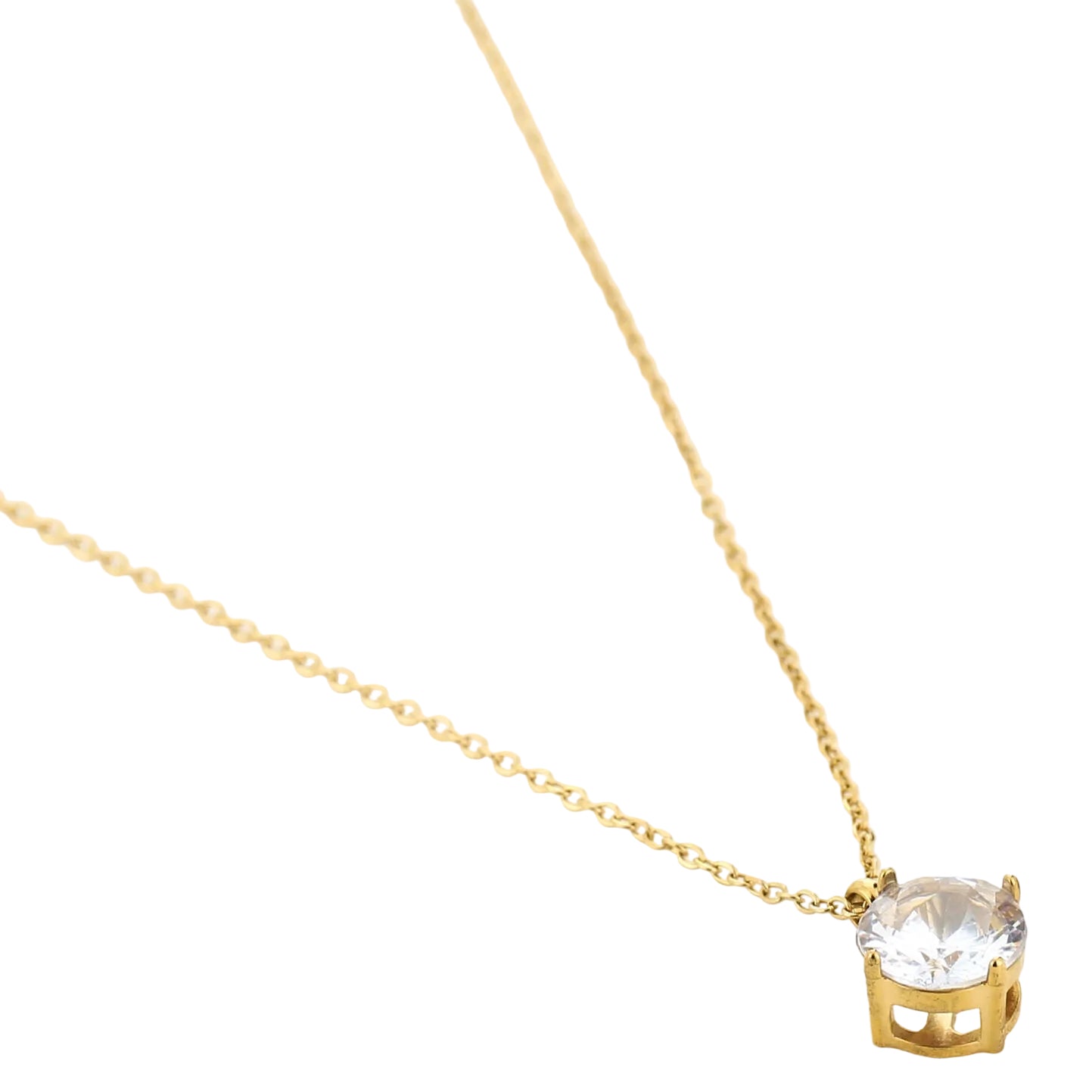 Ketting Steentje goud liggend