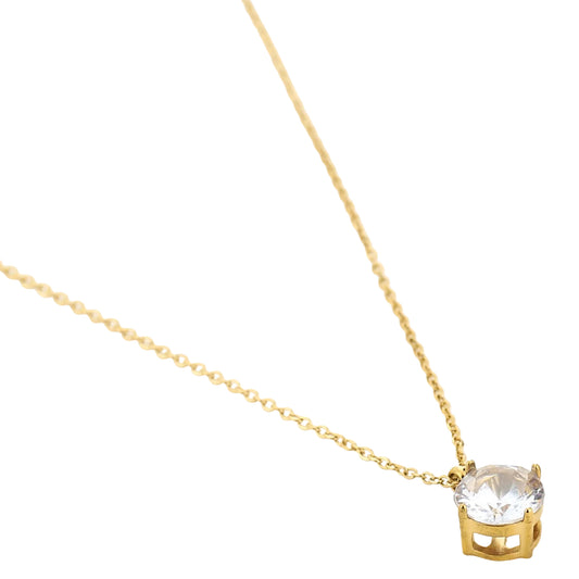 Ketting Steentje goud liggend
